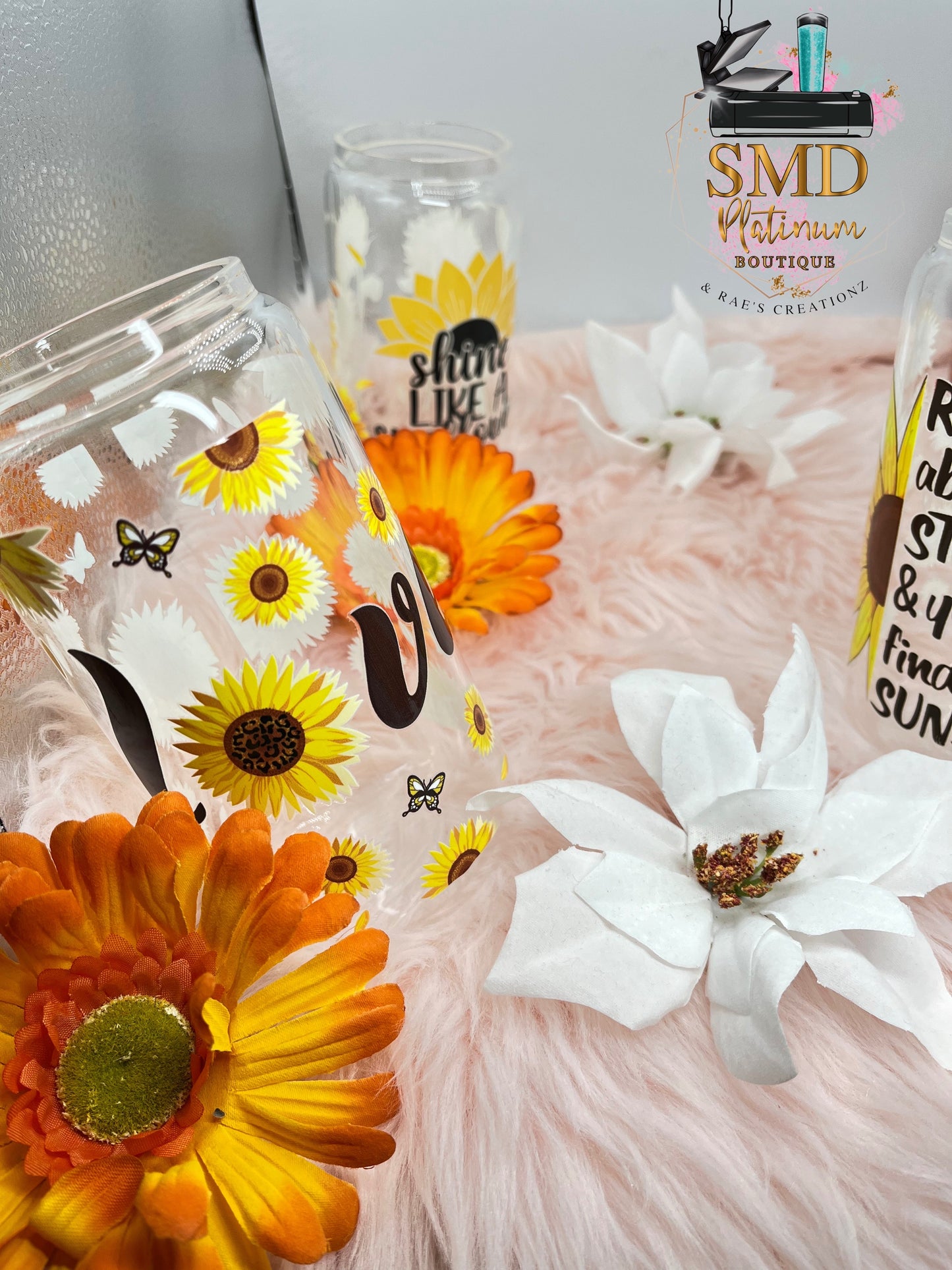 Sunflower Glass Cups